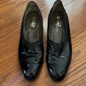 Men’s Bally Black Tuxedo Leather Slip-On. 
Size 8.5 M